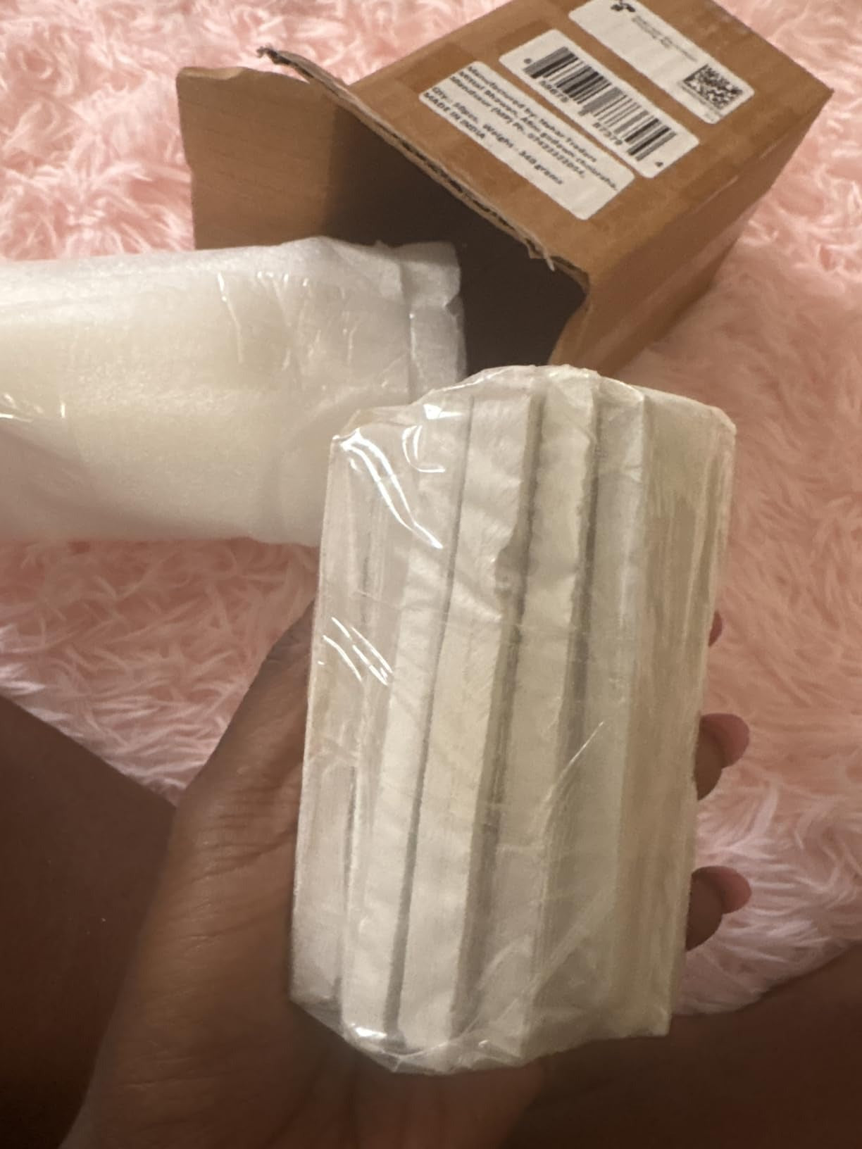 50 Pcs, White Slate Pencils, Cut From Natural Stone, For Writing, Soil removed Edible, Limestone Chalk Sticks for pica, 3 layer packaging