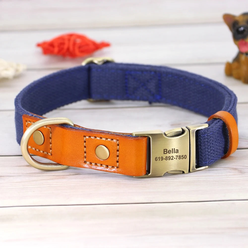 Durable Personalized Nylon Dog Collar for All Sizes