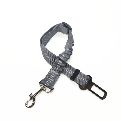 Adjustable Elastic Dog Car Seat Belt – Reflective Safety Harness