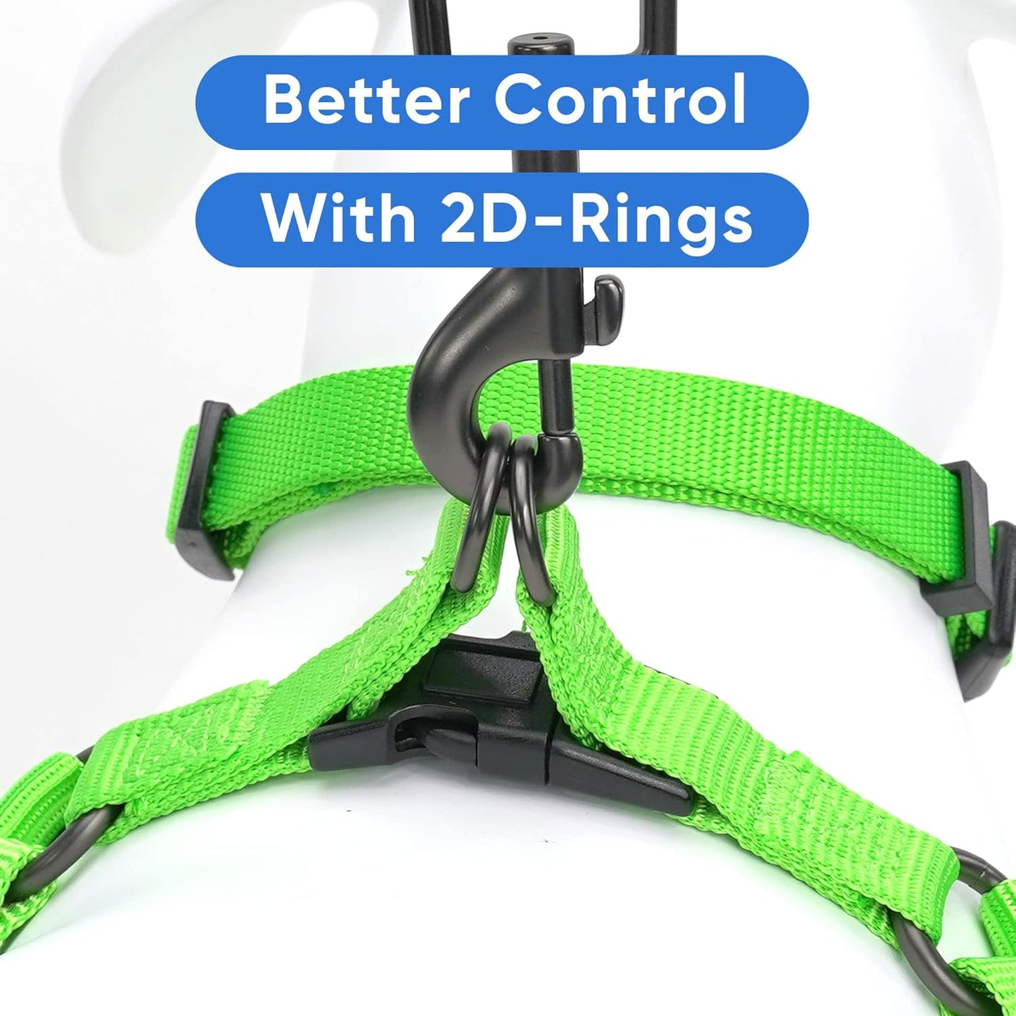 Solid Step-In Dog Harness – Adjustable No-Pull Vest for Puppies to Seniors, Safe & Comfortable L Green