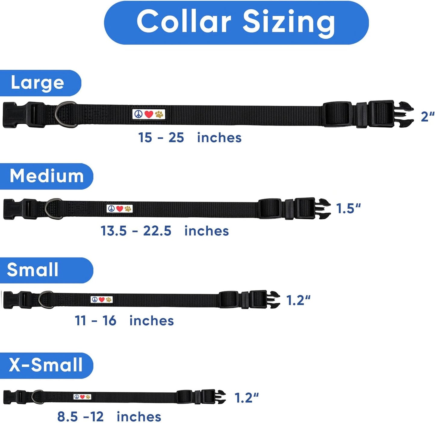 Camo Grey/Black Padded Dog Collar, Large