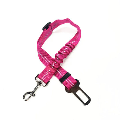 Adjustable Elastic Dog Car Seat Belt – Reflective Safety Harness
