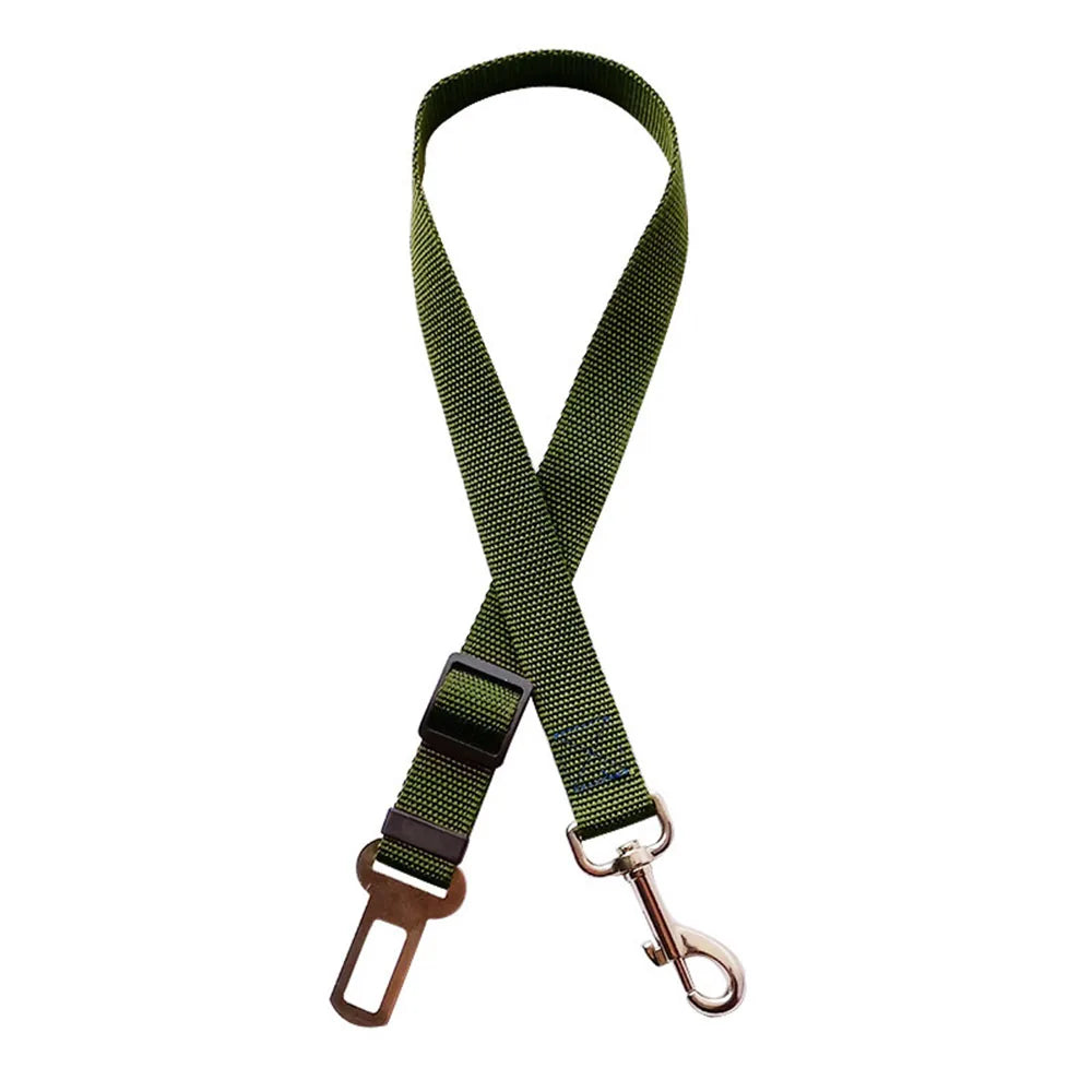 Adjustable Elastic Dog Car Seat Belt – Reflective Safety Harness