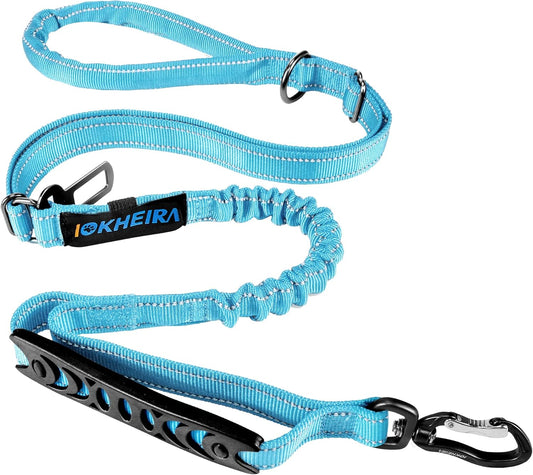 Multifunctional Dog Leash - Red Adjustable, 4-6 FT Strong Bungee for Medium & Large Dogs