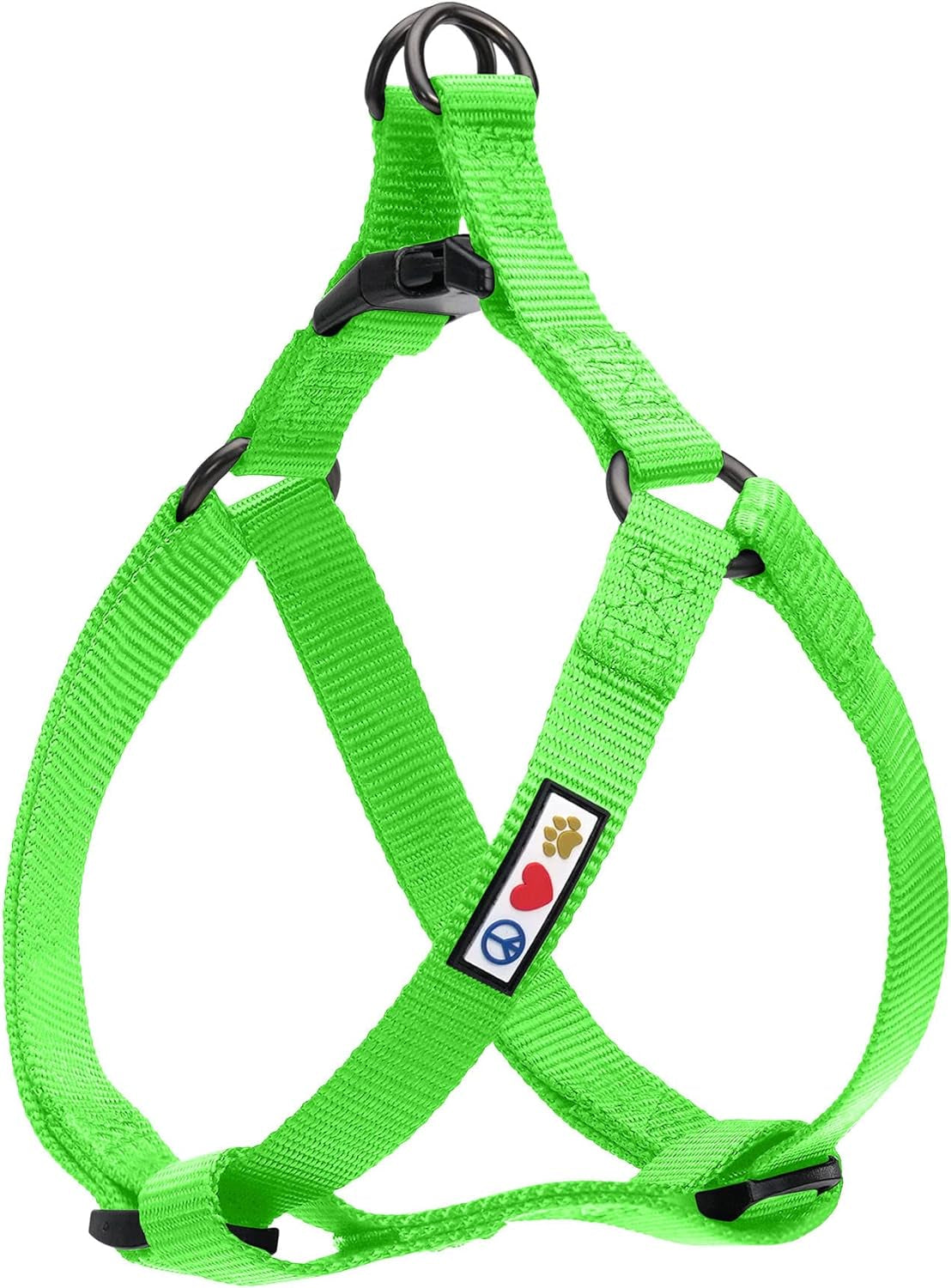 Solid Step-In Dog Harness – Adjustable No-Pull Vest for Puppies to Seniors, Safe & Comfortable L Green