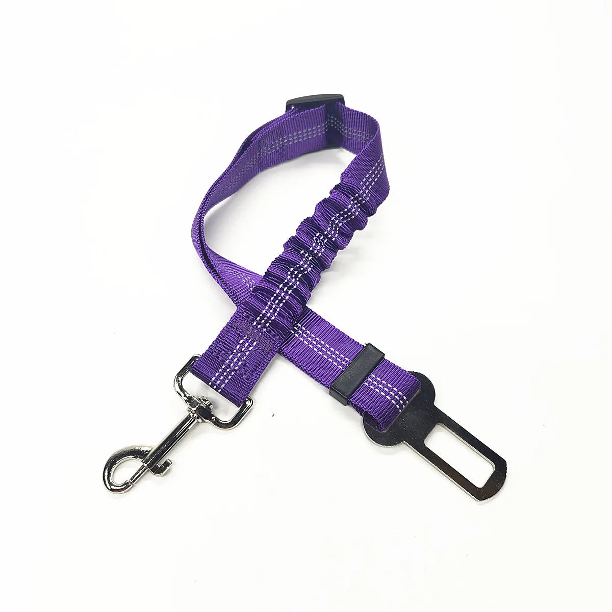 Adjustable Elastic Dog Car Seat Belt – Reflective Safety Harness