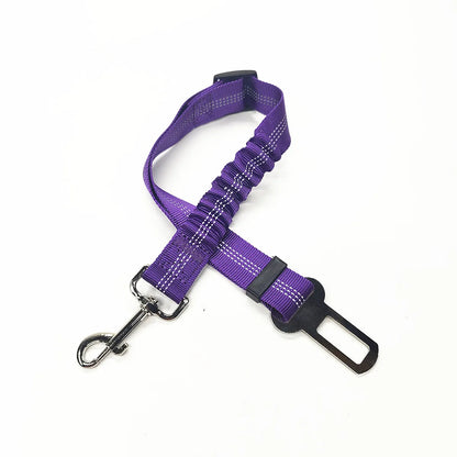 Adjustable Elastic Dog Car Seat Belt – Reflective Safety Harness