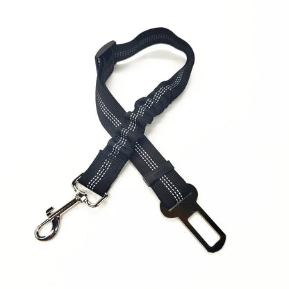 Adjustable Elastic Dog Car Seat Belt – Reflective Safety Harness