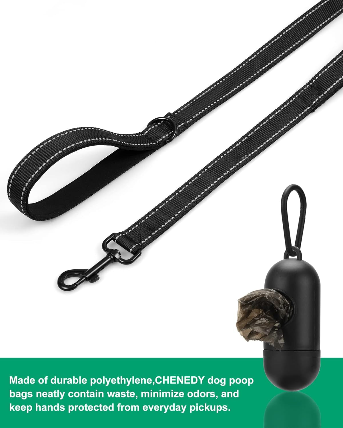Dog Leash, Heavy Duty Dog Leash, Leashes for Large Breed Dogs .5FT.6FT, Double Handle Dog Leash, Reflective Training Lead, Perfect for Medium to Large Dogs(5Ft, Red)