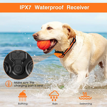 500M Electric Dog Training Collar Waterproof Pet Remote Control Rechargeable Training Dogs Collars with Shock Vibration Sound