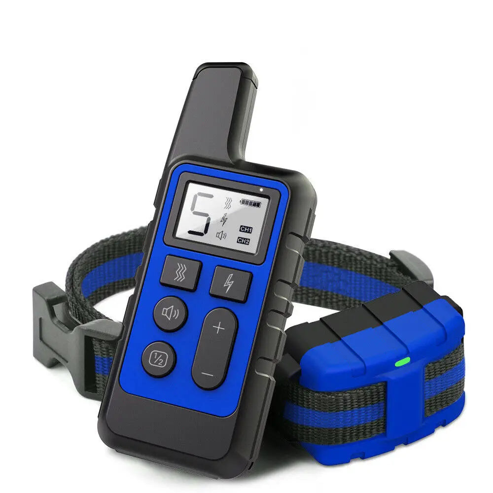 500M Electric Dog Training Collar Waterproof Pet Remote Control Rechargeable Training Dogs Collars with Shock Vibration Sound