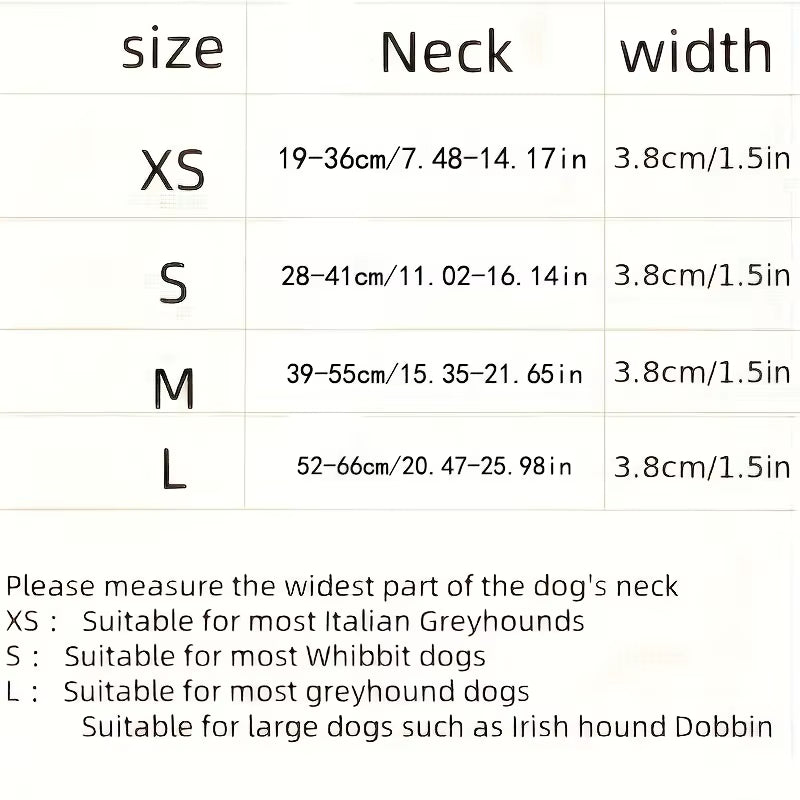 Martingale Dog Collar | Wide Anti-Pull Collar for Sighthounds