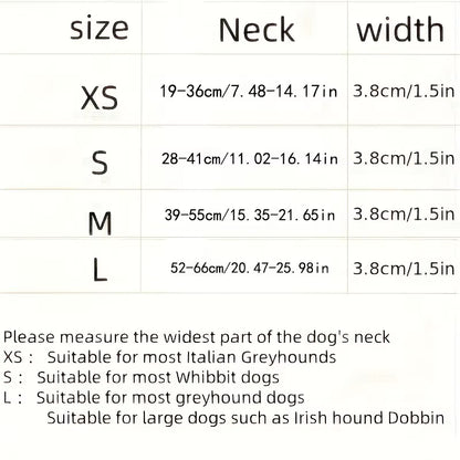 Martingale Dog Collar | Wide Anti-Pull Collar for Sighthounds
