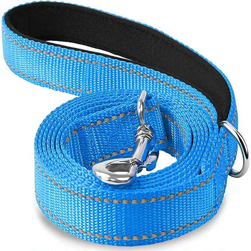 Premium Reflective Pet Walking Leash – Durable Nylon Training Lead with Comfort Grip