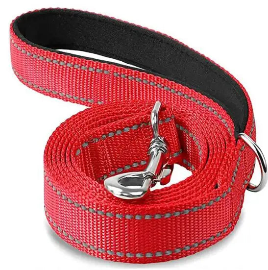 Premium Reflective Pet Walking Leash – Durable Nylon Training Lead with Comfort Grip