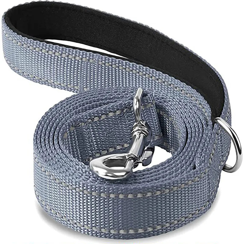 Premium Reflective Pet Walking Leash – Durable Nylon Training Lead with Comfort Grip
