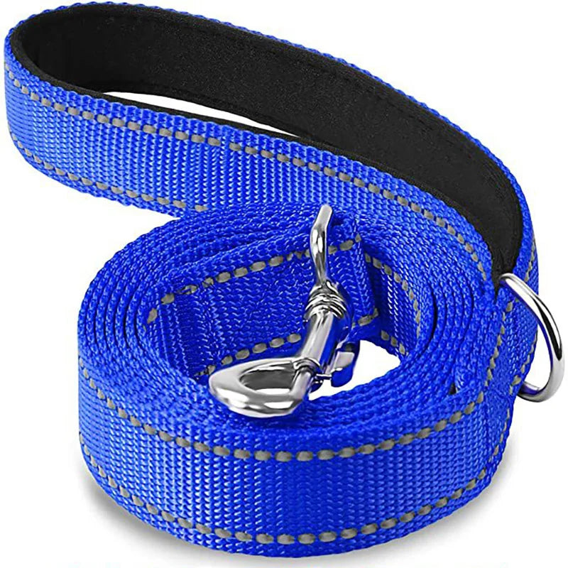 Premium Reflective Pet Walking Leash – Durable Nylon Training Lead with Comfort Grip