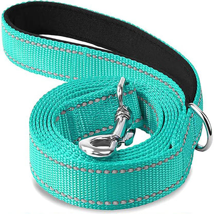 Premium Reflective Pet Walking Leash – Durable Nylon Training Lead with Comfort Grip