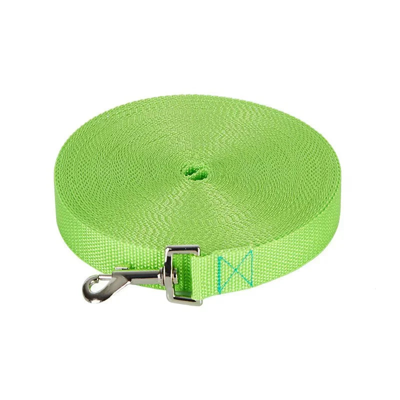 Heavy-Duty Extended Dog Leash | Anti-Tangle Nylon Outdoor Tracking & Recall Lead