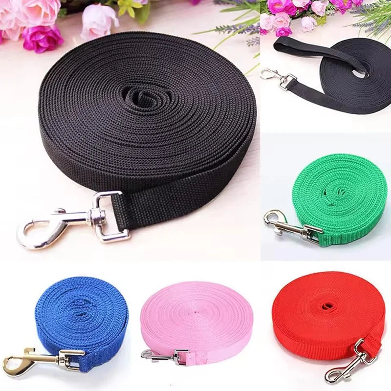 Heavy-Duty Extended Dog Leash | Anti-Tangle Nylon Outdoor Tracking & Recall Lead