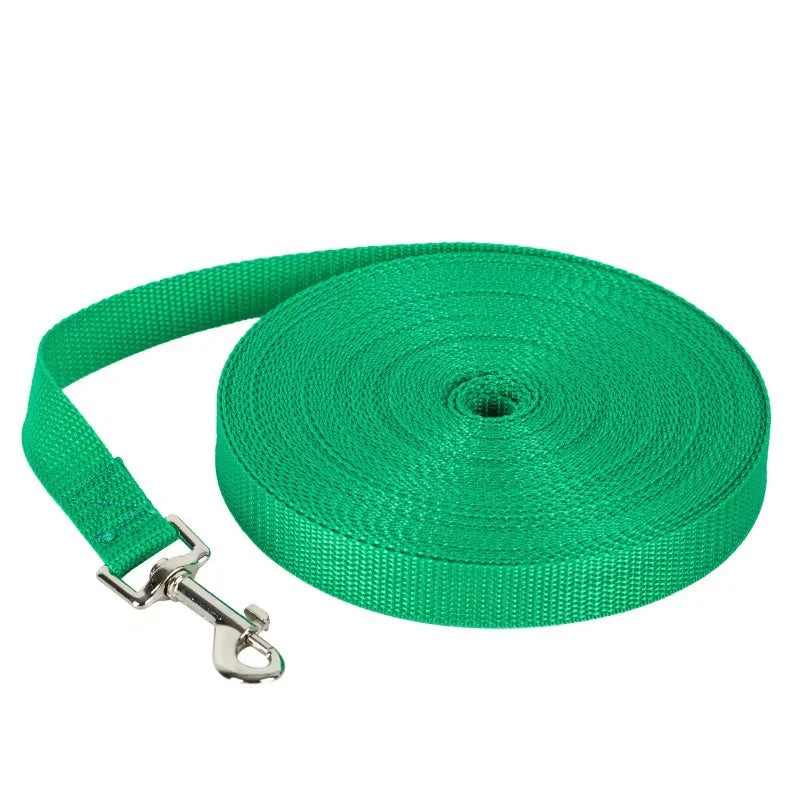 Heavy-Duty Extended Dog Leash | Anti-Tangle Nylon Outdoor Tracking & Recall Lead