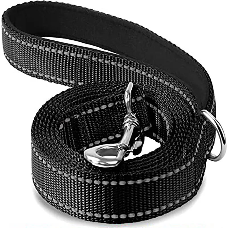 Premium Reflective Pet Walking Leash – Durable Nylon Training Lead with Comfort Grip