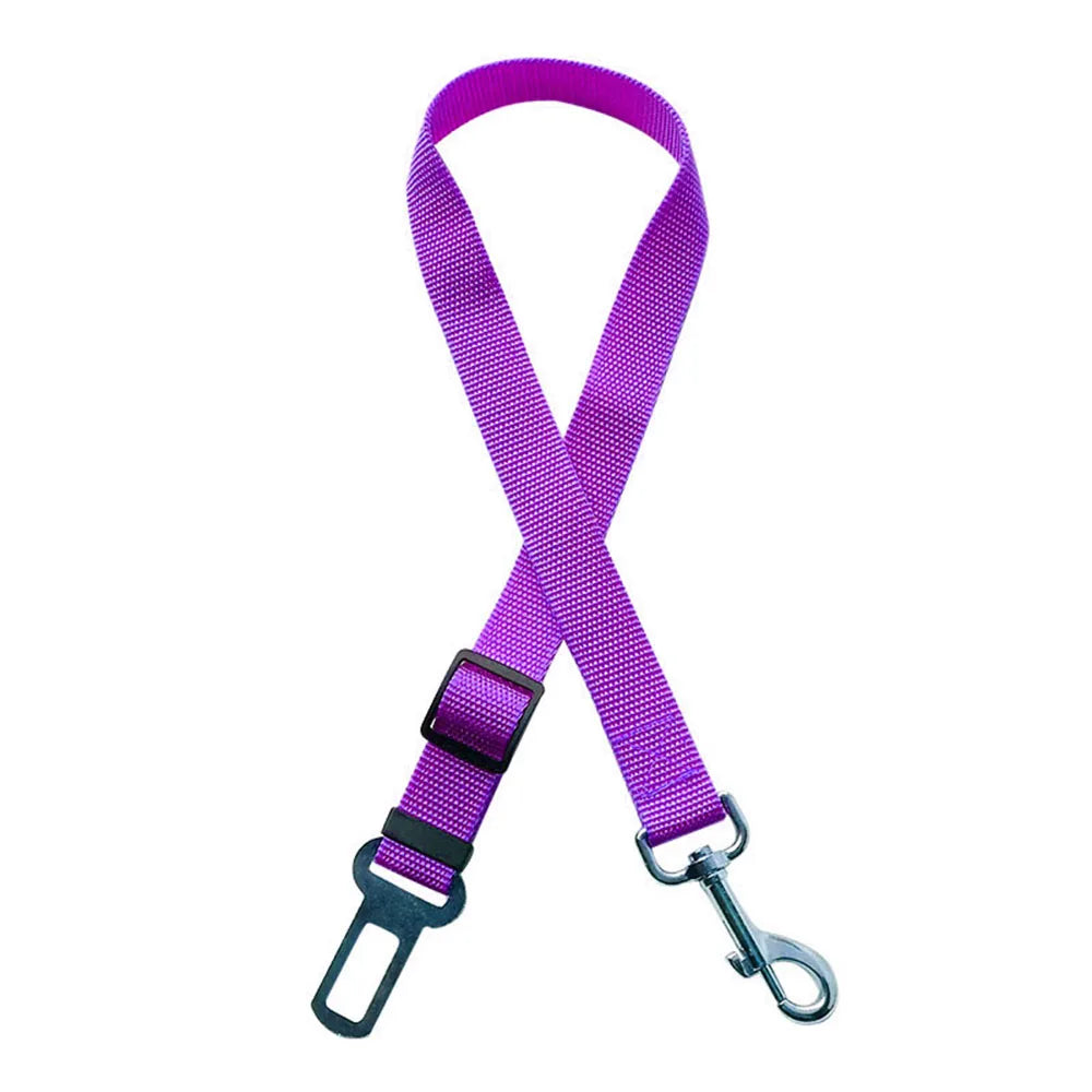 Adjustable Elastic Dog Car Seat Belt – Reflective Safety Harness