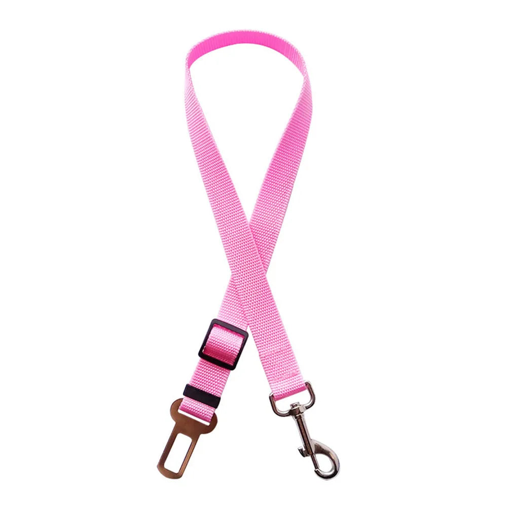 Adjustable Elastic Dog Car Seat Belt – Reflective Safety Harness
