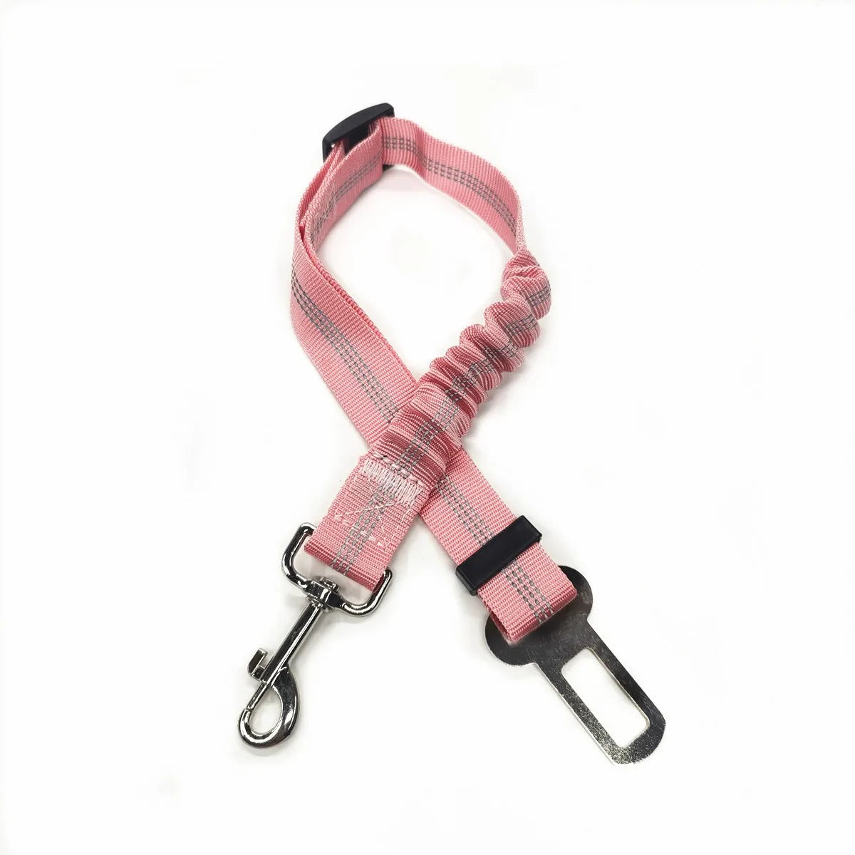 Adjustable Elastic Dog Car Seat Belt – Reflective Safety Harness