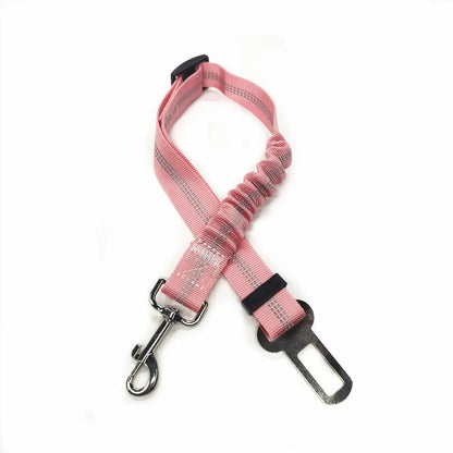 Adjustable Elastic Dog Car Seat Belt – Reflective Safety Harness