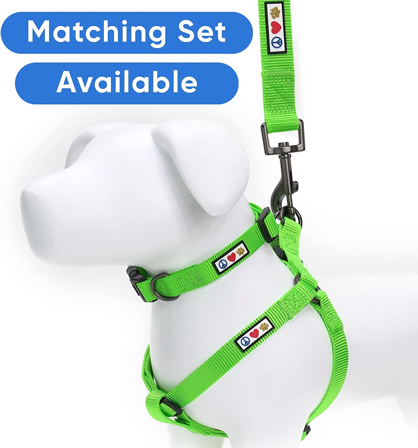 Solid Step-In Dog Harness – Adjustable No-Pull Vest for Puppies to Seniors, Safe & Comfortable L Green