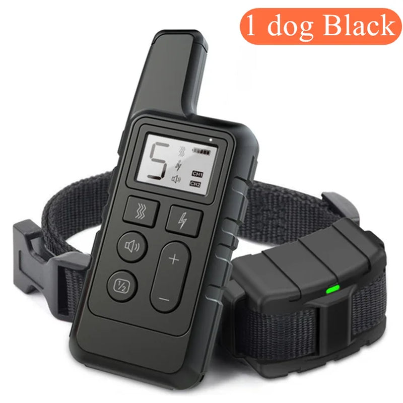 500M Electric Dog Training Collar Waterproof Pet Remote Control Rechargeable Training Dogs Collars with Shock Vibration Sound