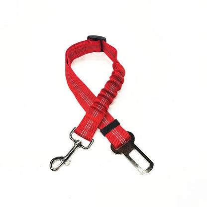 Adjustable Elastic Dog Car Seat Belt – Reflective Safety Harness