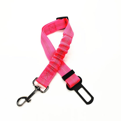 Adjustable Elastic Dog Car Seat Belt – Reflective Safety Harness
