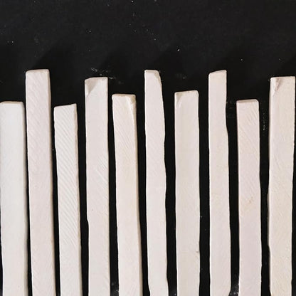 50 Pcs, White Slate Pencils, Cut From Natural Stone, For Writing, Soil removed Edible, Limestone Chalk Sticks for pica, 3 layer packaging