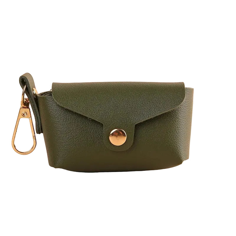 Portable Dog Waste Bag Dispenser with Leather Clip