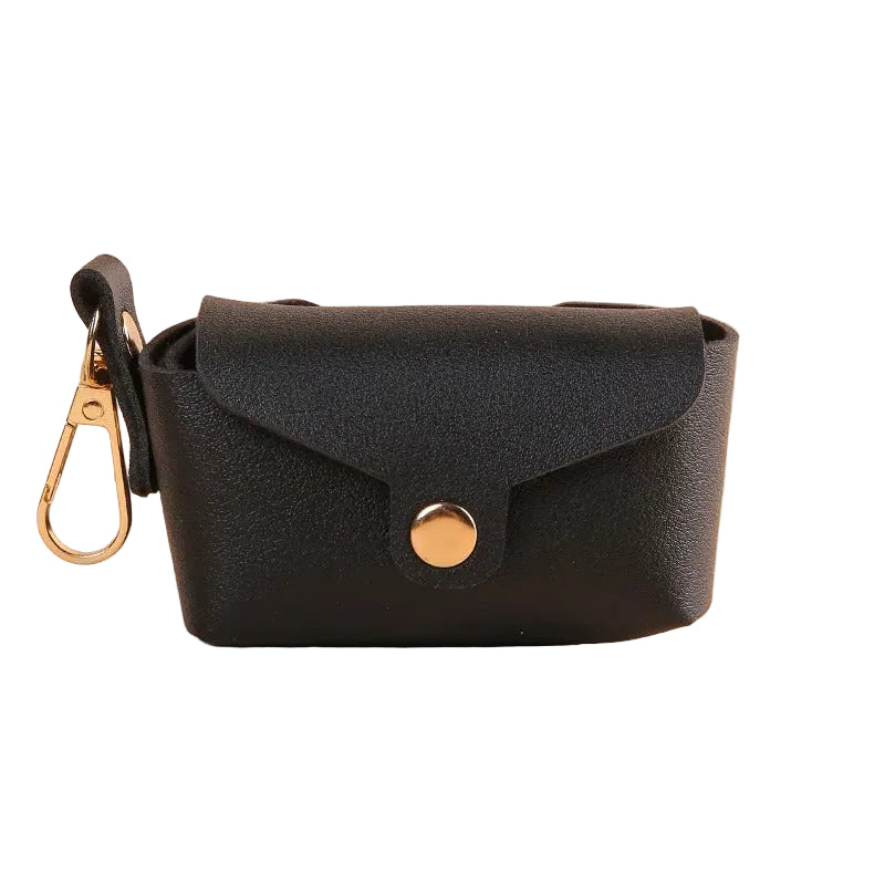 Portable Dog Waste Bag Dispenser with Leather Clip