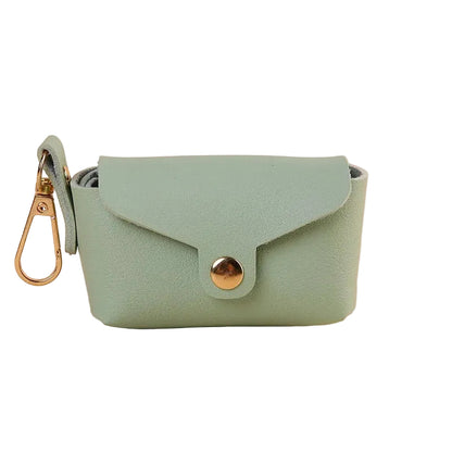 Portable Dog Waste Bag Dispenser with Leather Clip