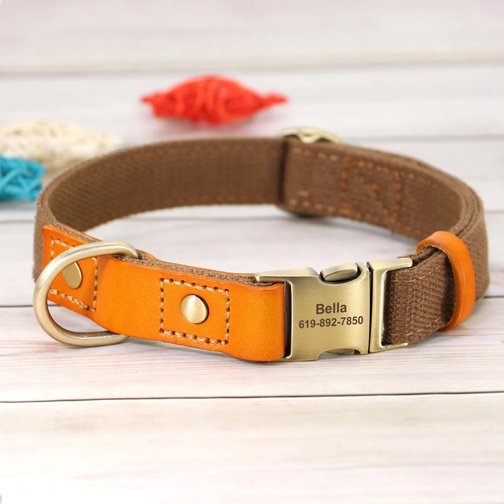 Durable Personalized Nylon Dog Collar for All Sizes