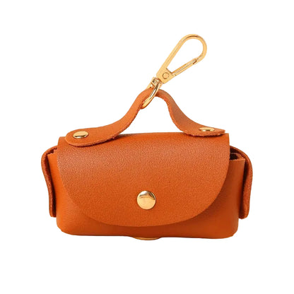 Portable Dog Waste Bag Dispenser with Leather Clip