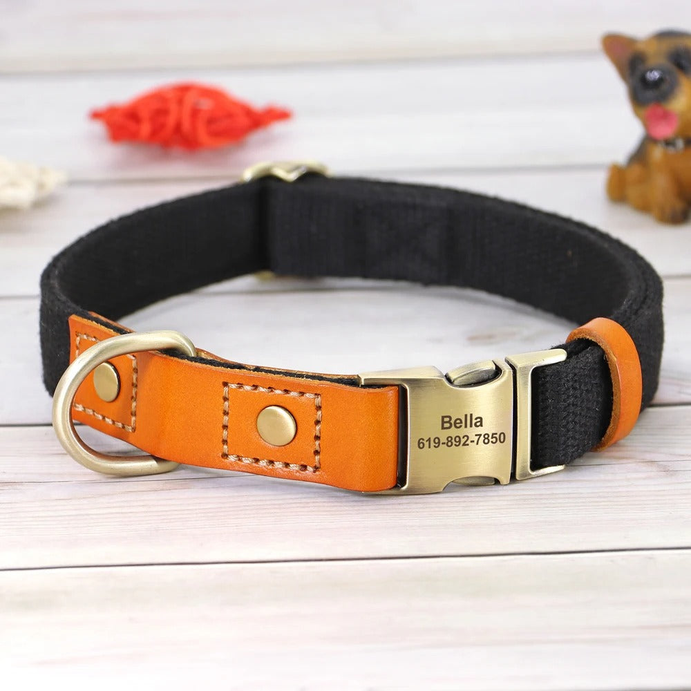 Durable Personalized Nylon Dog Collar for All Sizes
