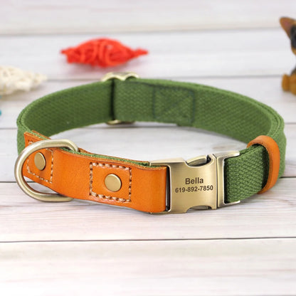 Durable Personalized Nylon Dog Collar for All Sizes
