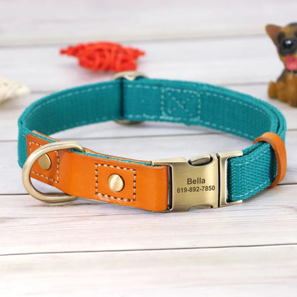 Durable Personalized Nylon Dog Collar for All Sizes