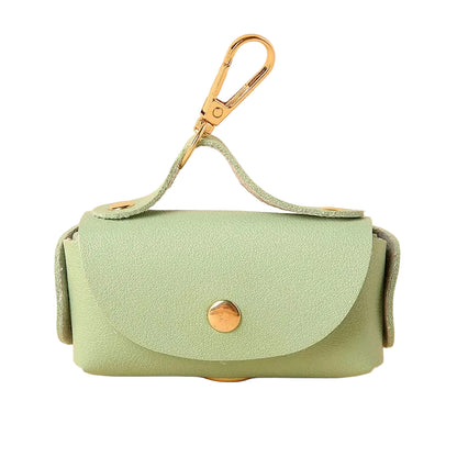 Portable Dog Waste Bag Dispenser with Leather Clip